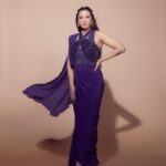 Gauahar Khan Instagram - Dream a little dream of me !!!! 💜 #jhalakdikhlajaa11 #week9 #host @sonytvofficial Outfit: @babitamalkani Earrings: @razwada.jewels Ring: @anmoljewellers Stylist : @devs213 assisted by @krutikaa_sharma 📸 : @mohitvaru Hair : @vinitasawant_hairstylist Mumbai, Maharashtra