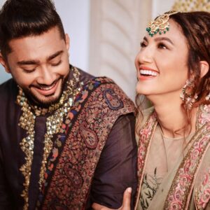 Gauahar Khan Instagram - B4 it’s 12 , I just wanna post this as gratitude for everything that you are for me , zaid ! ♥️thank you for the best 3 years . I love you ! 😘 #happyanniversary Allahumma baarik ! #unseenpics #wedding