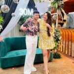 Gauahar Khan Instagram - Congratulations my dearest awez ! U are truly super talented n u deserve all the fruits of your hardwork . ❤️ #proudofyou #30million #instagram keep killing it @awez_darbar super event hosted by @dcatalent 💛👏🏻 👗: @raishmacouture Styled by : @devs213 assisted by @krutikaa_sharma Mumbai, Maharashtra