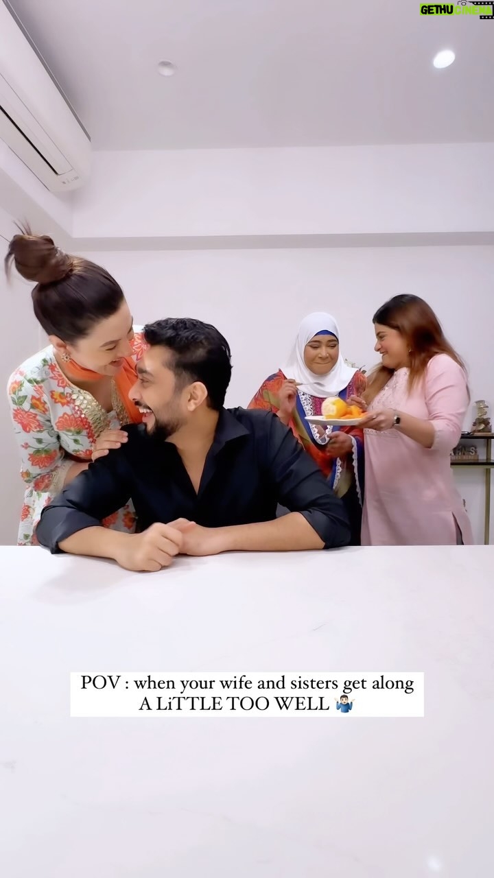 Gauahar Khan Instagram - Have to admit , I love it when they gang up against me . 🤣 #familyloveismagical❤️❤️