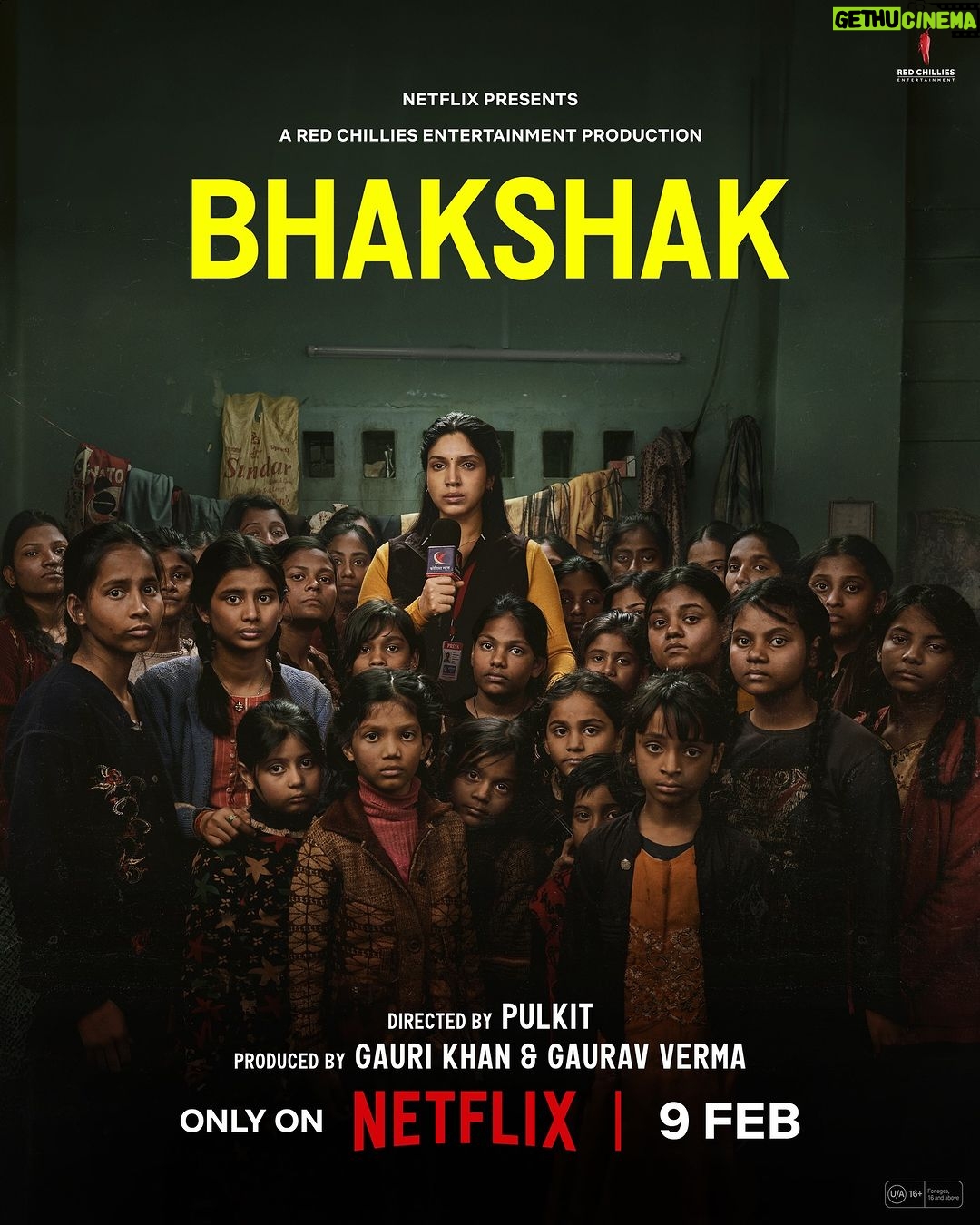 Gauri Khan Instagram - A relentless pursuit of truth, where powerful hide in the shadows! Experience Vaishali Singh’s unyielding chase. #Bhakshak, inspired by true events, releasing on 9th February, only on Netflix. #BhakshakOnNetflix @bhumipednekar @imsanjaimishra #AdityaSrivastava @saietamhankar @justpulkit @jyotsananath @_gauravverma @redchilliesent @netflix_in