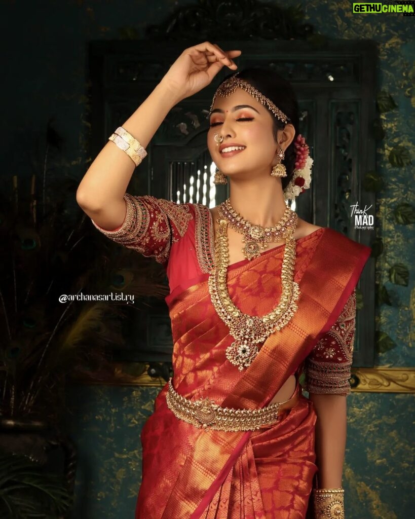 Gayathri Sri Instagram - ❤ Team Mua @archanasartistry Photography @thinkmad_mano Jewellery @blush_bridal_jwellery28 Outfit @blush_rental_costume28 Chennai, India