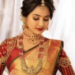 Gayathri Sri Instagram - Bridal #2... . Makeup by:@mystylemakeover_studio . FT:@gayu_sri_offl . Shotby:@vdop_photography . Saree:@mylaikumaran . Saree drape:@style_with_anbu . Blouse:@kavyavigneshofficial . Hairdo:@mahi_hairdo . Jewel:@krishya_bridal_collections . #vdopphotography #portrait #traditional #beauty #bridalmakeup #bridallook #beautyshots #portraitphotography #chennaimodels #chennaifashiondesigner #fashionstyle #love #model #instagram #bridalsarees #outfit #stylish Chennai, India