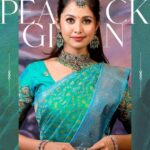 Gayathri Sri Instagram - Day 9 celebration of Navaratri 🤩 Celebrate the Navaratri Day 9 festive occasion with a Peacock Green colour… 🦚 🦚 🦚 A Symphony of Elegance... Draped in the colour of nature, radiating Peacock Green charm. Shop online now : @theniananthammadurai For more info : 73959 06751 Photography : @thelightmenstudio Inframe : @gayu_sri_offl Makeup and styling : @preethabeautyparlour #navaratri #day9 #celebrations #peacockgreen #colouroftheday #happy #navaratrispecial #thenianantham #madurai Madurai
