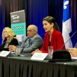 Geneviève Guilbault Instagram - Avec ma collègue @karineboivinroy, nous avons annoncé trois bonnes nouvelles aujourd'hui: 🚗 Le permis de conduire coûtera 25,50$ en 2024. 🤝 Ouverture d'un nouveau centre de services de la SAAQ à @placeversailles en février 2024. 🪪 Les Québécois dont le permis vient à échéance en 2024 n'ont pas à se présenter en succursale pour une nouvelle photo. Montreal, Quebec