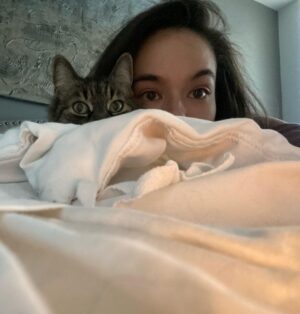Genevieve Kang Instagram - ‘Zoey’ means life, and she enriched mine in ways I’ll be forever grateful.

Zo and I met on Craigslist in 2010, it’s the only time I’ve ever online dated. we looked each other straight in the eyes and declared ourselves soulmates. Zo was my companion, a part of me. if you loved me, you had no choice but to love her too. 

Zo was my teacher (still is). she taught me about healthy boundaries, self-worth, and getting what you want. she taught me to never settle for anything less than what I deserve. she taught me to not take things so personally. she taught me that love isn’t to grasp or control, but rather to let go. she taught me to slow down. Zo was the kind of cat that made people who disliked cats, love cats. 

Zo may have left us earth side but her cheeky spirit remains with me — right now, she’s def laughing. with so much change happening in my life recently, it feels both heartbreaking and purposeful that Zo wasn’t meant to come along for this ride. but rather, her exit was meant to usher me into the next chapter. she’s witchy like that.

thank you to everyone who has reached out with support. rest assured, the immense strength, love, and the endless lessons this incredible girl brought to me far outweigh the inevitable pain of loss. death and letting go are a part of life, and I’m so incredibly lucky Zoey chose me for it all. 

photo taken earlier this year by my dear friend @cristinagareau