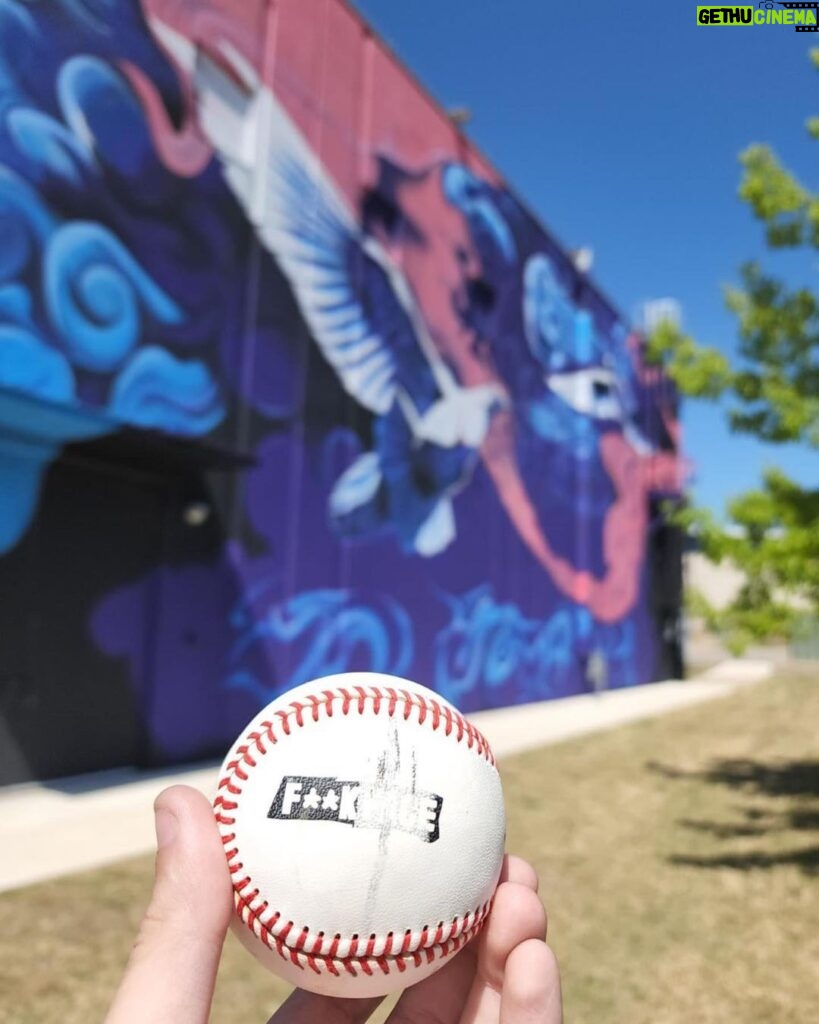 Geoff Ramsey Instagram - These comment leavers scrumped the baseballs that were hit by Geoff so far we couldn’t find them. Set a alarm for FRIDAY APRIL 22nd at 10am cst and head to store.roosterteeth.com to buy your very own baseball and hope to get one signed with Geoff’s signature paint bat! HOME RUN