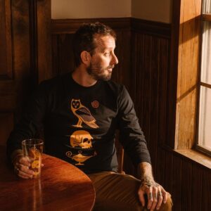 Geoff Ramsey Instagram - New shirt and drinkin’ glass on sale now, pardner 🤠 . Link in bio. Shoot straight. Watch for snakes. 🐍 photos by @atwes