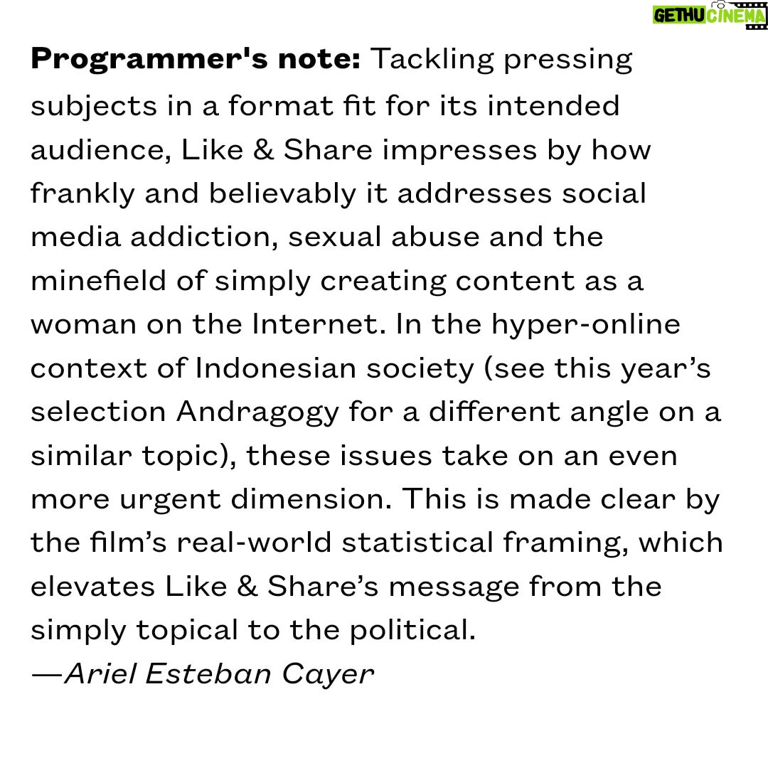 Gina S. Noer Instagram - Like & Share goes to Australia!! We are proudly official selection of @sxswsydney & @adlfilmfest ๐ Please check out the programmers' thoughtful notes on our work & the movie schedules ๐งกโจ Hopefully, you'll meet Lisa & Sarah there. #filmlikeandshare