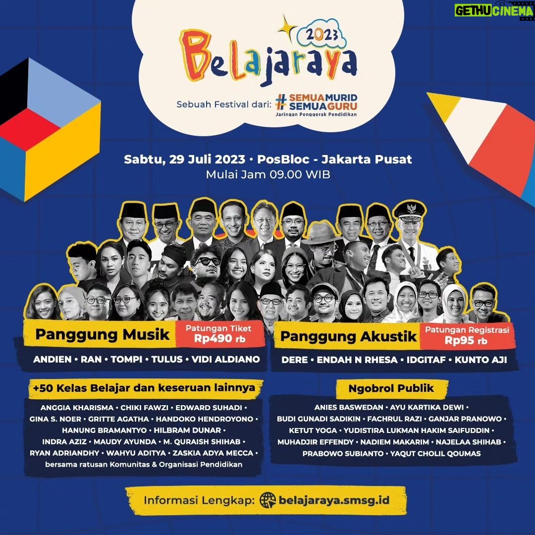 Gina S. Noer Instagram - Jangan lewatkan Kelas Belajar Gina S. Noer dengan KeluargaKita di Belajaraya 2023! Kelas Belajar: “Belajar Parenting Dari Film Keluarga” Sabtu, 29 Juli 2023 Mulai Jam 15:20 - 16:05 WIB Pos Bloc, Jakarta Tenant: Tauto Pos Bloc Mari registrasi dan patungan untuk pendidikan Indonesia di https://ktbs.in/daftarbelajaraya2023 atau klik link di bio. Tetap pantau ya teman-teman untuk update terbaru Belajaraya 2023! #Belajaraya2023 #SemuaMuridSemuaGuru #Ginasnoer #keluargakita #Indonesia #kelasbelajar #kerjabarengan #posblocjakarta #AmbilPeran #AmbilPeranDalamPendidikanIndonesia