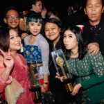 Gina S. Noer Instagram - Selamat kesayanganku 😍🍾🤎🌸❤️ Special juga selamat untuk @permatadnda sungguh kehormatan untuk kami 😍 Serta para support system yang hadir semalam adeknya mbak @alinejusria istrinya bang @ichsound @ruddy_hatumena keluarga @ditagam kak @alfisharfi & papa mama @astridsambudiono dan tentu @fannyafranklin 😍 Terima kasih sudah memberikan semangat untuk tim @filmlikeandshare Selamat untuk kita semuaaa 😍😍😍 Selamat juga untuk komite @festivalfilmid & dewan juri ❤️ Ciputra Artpreneur