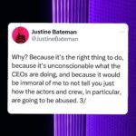 Ginger Gonzaga Instagram - I know a spin when I see a spin, and sadly if the @sagaftra negotiating committee didn’t listen to @_justinebateman_’s knowledge and foresight on AI when we were in the power seat, as it seems they did not, I will personally be voting down this deal. I feel for Justine, who tirelessly shared her knowledge and sought to educate everyone beyond what their reactivity and anxiety might accept. I’m grateful to our negotiating committee, and I know that position is pressure-filled and hard, and I’m grateful for their time, tears, energy and what they fought for, but we have to think about our future, protect our profession and the professions of @iatse members and even agents and managers for that matter. The lack of transparency with a summery as suggested here, rather than the full deal, is also a 🚩 and I urge @sagaftra to obviously release the full deal, and in the meantime please comb through the language after @_justinebateman_ posts it. We are in a power position. It’s no different than people forgetting to vote in 2016 and then being like, “oh well I didn’t think THAT (list of nonsense) would happen, when many of us knew it would. I encourage everyone to comb through what Justine posts and think about your careers. My guess is the deal will pass due to fatigue, but I will personally be voting “no” on the basis of AI. We CAN still protect ourselves. In two years saying, “oh Justine was right” won’t give you your power back. **also reminder. In 2008 the deal I voted against didn’t protect us with steaming…it was a “new technology” and “we’d keep talking as it kept evolving” - that left us with NO $$ when it came to streaming and there was no course correction until this strike. We can’t do that again with AI and wait 10 + years after the damage is done to fight for things we deserved in the first place. Sending lots of love and encouragement to everyone during these frustrating times. Big hugs. #sagaftra #sag #sagstrike #deal #AI