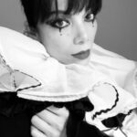 Ginger Gonzaga Instagram - Clown IRL and for Halloween. Every pic is me just trying to show that my shoes also have Pom Pom puffs on them, and my hat is still dripping Elmer’s glue. Happy Halloween!🤍🖤 Nails x @p_and_p_atl #happyhalloween #halloween #clown #perriotclown #leclown #tights #crafts #blackandwhite