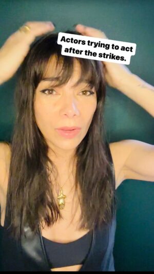 Ginger Gonzaga Instagram - Another edition of #actorstryingtoact after the strike #alfonsocuaron edition! 
#sagaftra #sagaftrastrong #wga #wgastrong #wgastrike #singleshot #forgettinghowtoact #acting #actor #aliens #scientist #hollywood