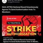Ginger Gonzaga Instagram - You think car horns & witty signs are disruptive!? Wait till you see a bunch of actors who haven’t been working doin monologues & improv no one asked for. Let’s go! Thanks to everyone who came to the @sagaftra meeting! Thanks for being educated, angry & knowing your worth! Thanks to @sagaftra for upping the communication and the community and for preemptively unifying with the @wgawest. Proud of everyone. Now make sure to VOTE! Instructions to be released may 18th. Don’t sleep on this! Must vote by June 5th! Repost- wake of your friends. Protect your art and your future. With so much love.