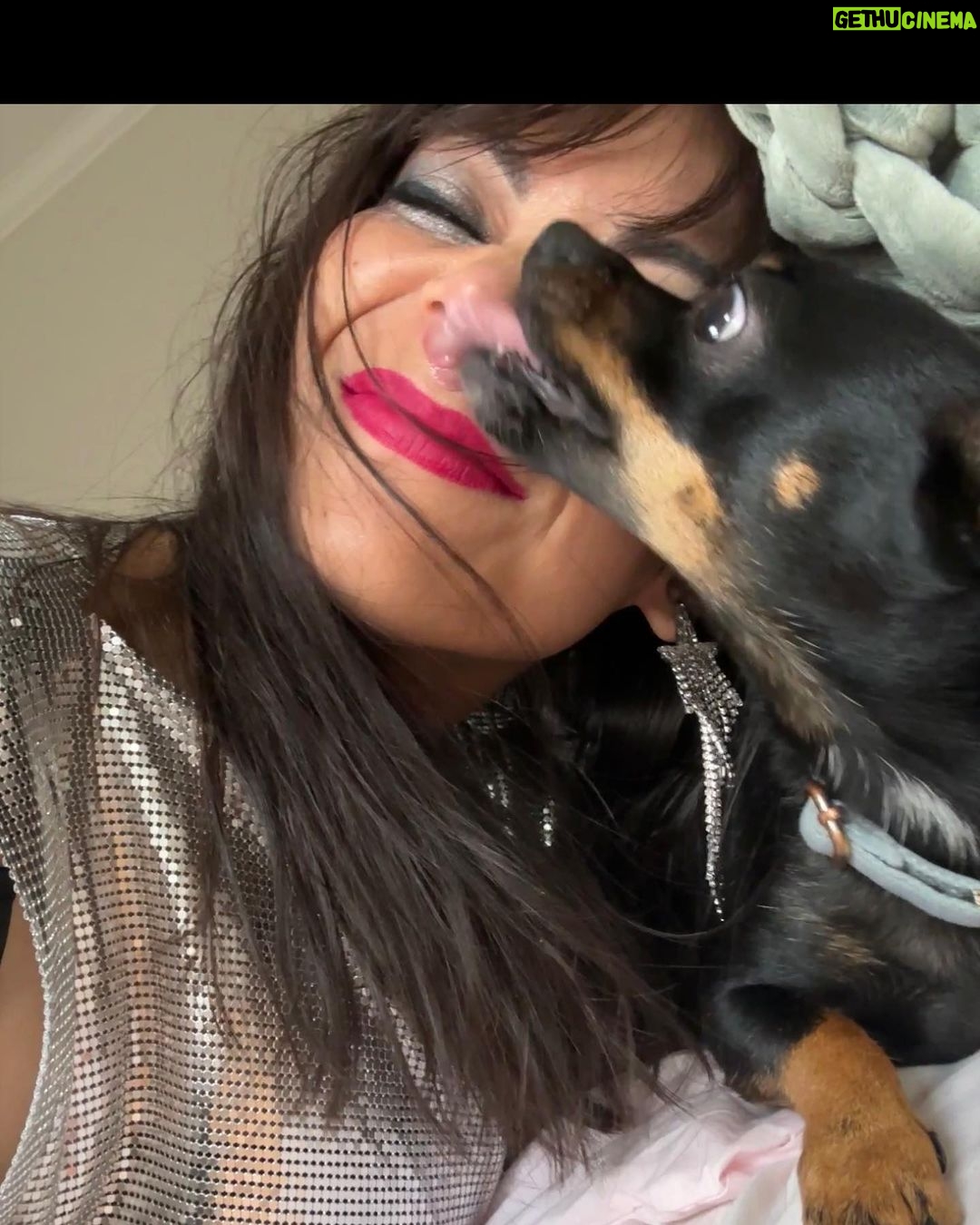 Ginger Gonzaga Instagram - Just my baby loving me. 🥰 Thank you forever @tobiessmalldogrescue