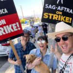 Ginger Gonzaga Instagram - Highlights from the Hot AF #sagaftradtrike and #wgastrike! Hot in more ways than one! This week was a blast getting to see so many of my talented friends and seeing old and new friends who lit up #jurdyduty- what talents! I love writing and acting and directing and I hope that everyone gets taken care of with all of their efforts. Grateful for all the sensitive souls who inspire me and those who create purposefully. I could cry thinking about the time and effort put in by those running the @tusctogether and all efforts to help those affected by this **ahem** “necessary evil.” Our leg work is so important and my personal motto is that you either need to be a striker, or feed the stikers. So thanks to everyone who donated food trucks, and water etc. I hope everyone feels happy in their power! And many thanks to the talented writers I know like @matt_donnelly who cover these issues with grace! Much love! #sagaftra #wgastrong #sagaftrastrong #art #friends #union #puppies #friendship #love