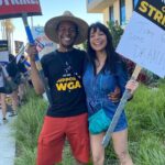 Ginger Gonzaga Instagram - Highlights from the Hot AF #sagaftradtrike and #wgastrike! Hot in more ways than one! This week was a blast getting to see so many of my talented friends and seeing old and new friends who lit up #jurdyduty- what talents! I love writing and acting and directing and I hope that everyone gets taken care of with all of their efforts. Grateful for all the sensitive souls who inspire me and those who create purposefully. I could cry thinking about the time and effort put in by those running the @tusctogether and all efforts to help those affected by this **ahem** “necessary evil.” Our leg work is so important and my personal motto is that you either need to be a striker, or feed the stikers. So thanks to everyone who donated food trucks, and water etc. I hope everyone feels happy in their power! And many thanks to the talented writers I know like @matt_donnelly who cover these issues with grace! Much love! #sagaftra #wgastrong #sagaftrastrong #art #friends #union #puppies #friendship #love