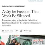 Golshifteh Farahani Instagram - I spent a month in the summer writing about the sense of belonging in exile. It was poetic, personal and not political. It was before Sep 13. Then I told @nytimes that I had to change it. It felt wrong to publish something that personal after what happened. I felt I had a different duty. To myself, my conscience and the people of Iran especially our own Generation Z. Then, again and again, the revolution kept getting more and more intense. So, I had to rewrite the article one more time. Every day, every week I could write a new article based on what is happening in Iran. This version was submitted 4 weeks ago. Yet it’s still accurate. I called out @michelleobama @oprah and all the feminists of the world, especially in the USA, for being too silent. My sisters fighting for freedom in the streets of Iran need your voices! They need the voice of the whole world.