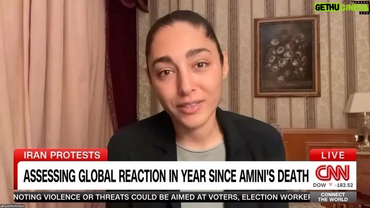 Golshifteh Farahani Instagram - Thank you @beckycnn for being such supporter of Woman Life Freedom revolution