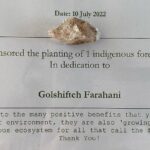 Golshifteh Farahani Instagram - On our birthday we all need to plant trees. Thank you @realyasin to always plant parts of me back in Iran and our lovely production to give me this thoughtful gift. ممنونم ياسين جان كه تكه هاى مرا به گوشه كنار جنگل هاى شمال برميگردانى. زندگىِ تو الهام أست #Repost @realyasin ・・・ We brought love to the earth, With the hands of our younger generation who build the future of Iran, For the people who set it in place, After cutting the tree... The roots will sprout again! 🌱 . با کودکانی که فردای ایران را میسازند به زمین عشق رساندیم برای تولد انسانی که ثابت کرد بریدن درخت ...انتهای زندگی ریشه ها نیست . تولدت مبارک گلشیفته @golfarahani 🌱 . فرزندان ایران امید فردا: @suzan_barjesteh @aida_omidi1371 @shayeste.baqery @helma_ghasempoor95 @mahamismaili @zahra.esmaeeli26 @parsa95.10.6 . و با همکاری گروه تصویر 💚: @90studioo @pooyafilmm . 🌹 #صلح