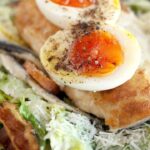 Gordon Ramsay Instagram - A classic from @gordonramsayplanefood – chicken Caesar salad with pancetta, anchovies and a free-range egg !