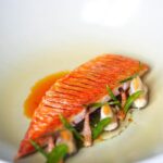Gordon Ramsay Instagram – Beautiful scallops, fillet of red mullet and smoked eel with black lemon and caviar at @lepressoirdargentgordonramsay ! InterContinental Bordeaux – Le Grand Hotel