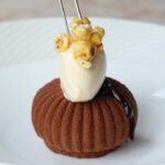 Gordon Ramsay Instagram – Just look at our Manjari chocolate and salted caramel delice with espresso and popcorn ice cream – beautiful ! The River Restaurant by Gordon Ramsay