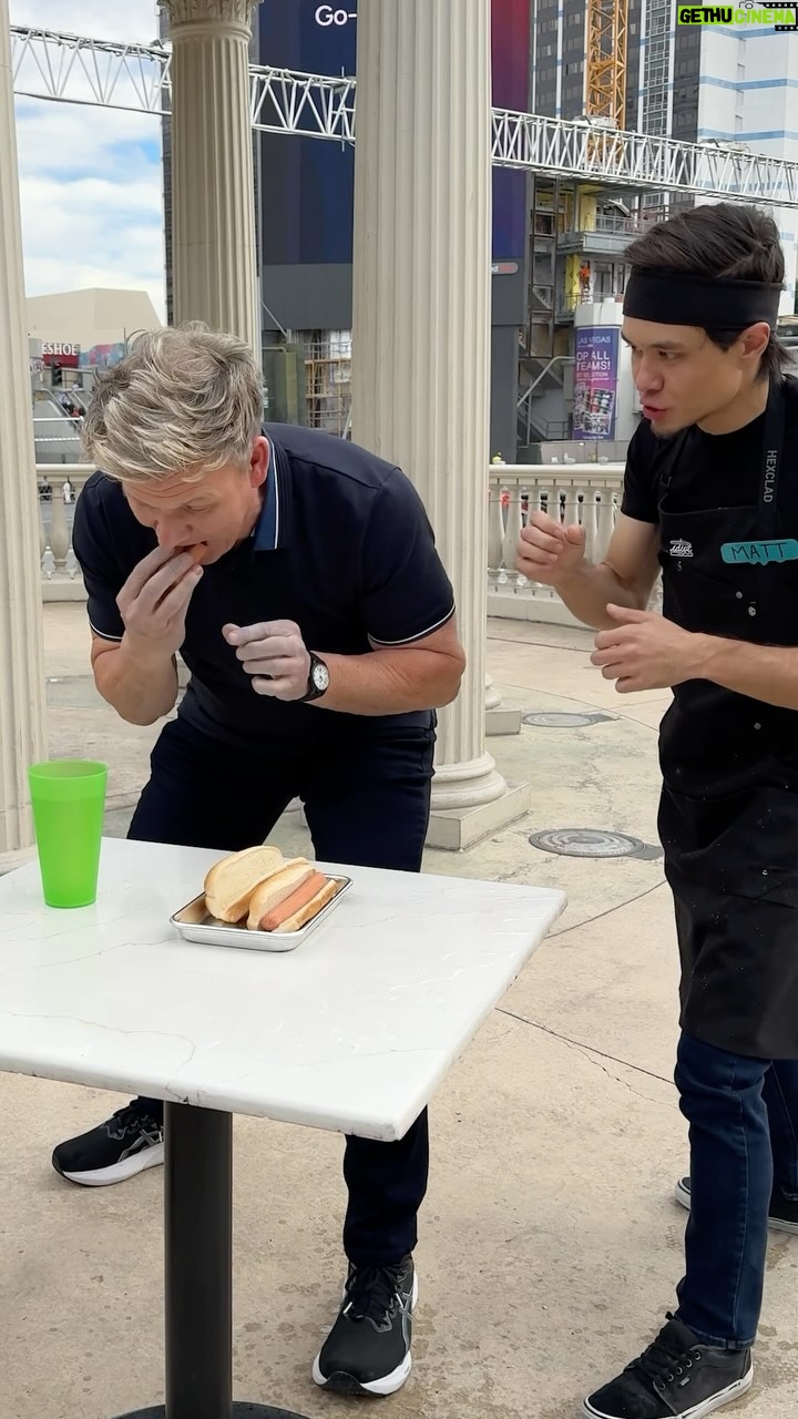 Gordon Ramsay Instagram - We’re not eating 72 hot dogs today on @idiotsandwich but @matt_stonie and others are making their best Shrimp Sandwich ! Head to my YouTube channel to watch now !