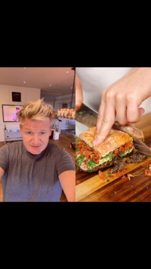 Gordon Ramsay Instagram - A Beef Wellington Sandwich ? Alright @salt_hank I hope it’s not an #IdiotSandwich