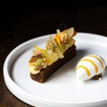 Gordon Ramsay Instagram – New at @luckycatbygordonramsay – apple treacle cake with tonka custard and vanilla ice cream ! Lucky Cat Mayfair