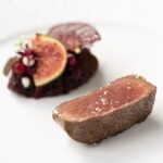 Gordon Ramsay Instagram - Stunning details of @petrusbygordonramsay’s Aynhoe Park deer with figs, beetroot and cranberry ! Pétrus