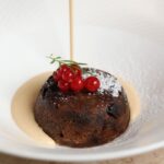 Gordon Ramsay Instagram - Christmas pudding at @riverrestaurantbygordonramsay, served with brandy créme anglaise - just stunning ! The River Restaurant by Gordon Ramsay