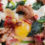 Gordon Ramsay Instagram - Breakfast is served ! My delicious Chorizo and Ricotta Baked Eggs ! . Kosher salt Spinach Chorizo Eggs Garlic Fresno Chili Ricotta