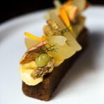 Gordon Ramsay Instagram – New at @luckycatbygordonramsay – apple treacle cake with tonka custard and vanilla ice cream ! Lucky Cat Mayfair