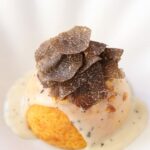 Gordon Ramsay Instagram - Twice baked cheese soufflé, truffle, hazelnuts, drizzled with blossom honey at @restaurantgordonramsay ! Restaurant Gordon Ramsay