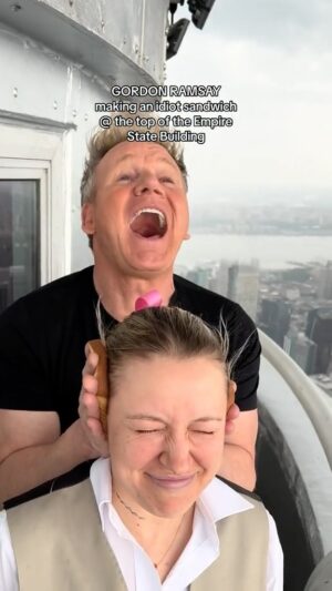 Gordon Ramsay Instagram - Sometimes you have to scream it from the top of the @empirestatebldg…..finally @idiotsandwich drops tomorrow !