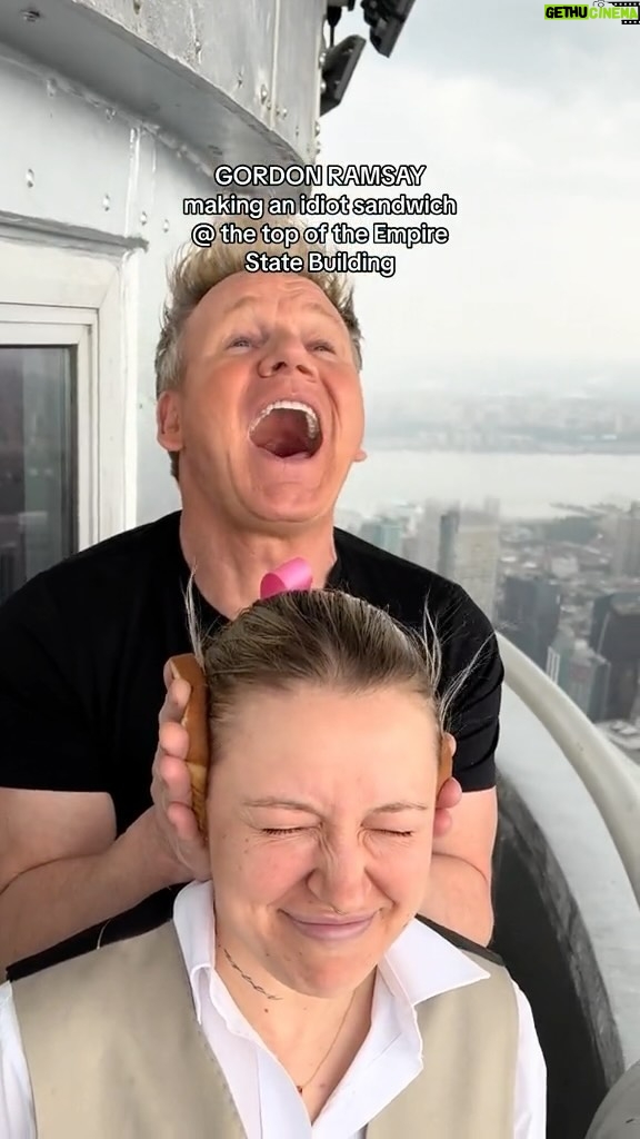 Gordon Ramsay Instagram - Sometimes you have to scream it from the top of the @empirestatebldg…..finally @idiotsandwich drops tomorrow !