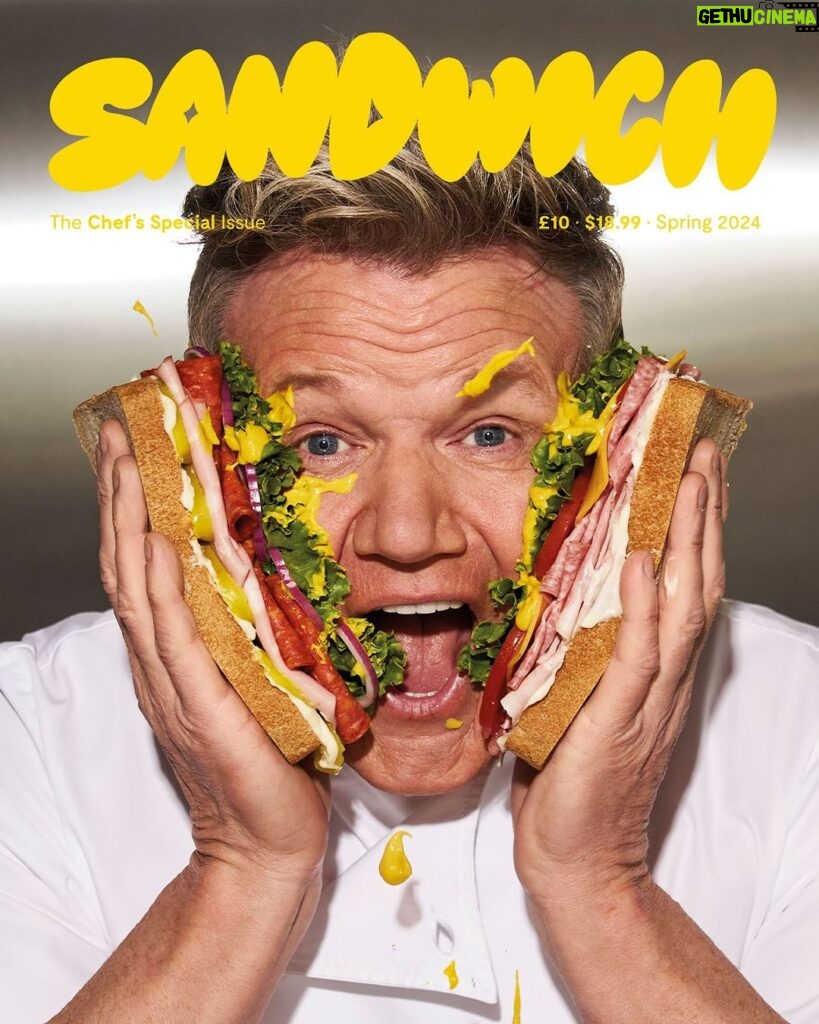 Gordon Ramsay Instagram - Don’t be an idiot, Sandwich. Introducing the Chef’s Special issue, guest edited by our cover star @gordongram. Also featuring @oliviatied, @honeysuckle_provisions, @hannahslaneyphotography, @thebreaducator and much, much more. Out now! Link in @sandwichmagazine bio. Cover credits: Words: @joshjoshjones Photo: @brianbowensmith Art Director: @tertia.nash Food Styling: Marah Abel HMU: @laura.connelly #sandwichmagazine