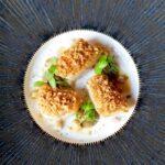 Gordon Ramsay Instagram – Beautiful scallops, fillet of red mullet and smoked eel with black lemon and caviar at @lepressoirdargentgordonramsay ! InterContinental Bordeaux – Le Grand Hotel