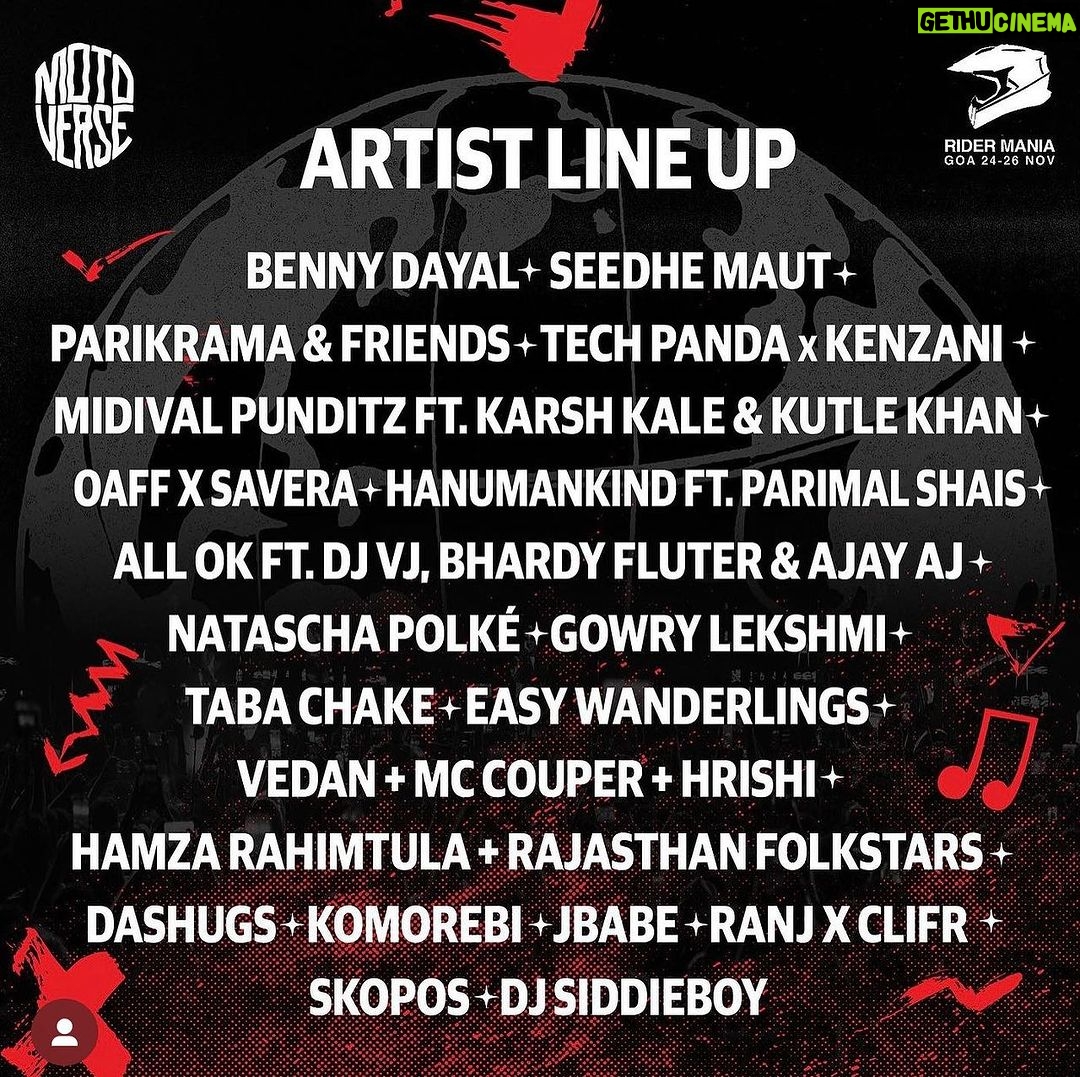 Gowry Lekshmi Instagram - Tomorrow✨🤘🏽 Ridermania2023|Goa #GL #ridermania2023 #festivalseason #goa Vagator Goa