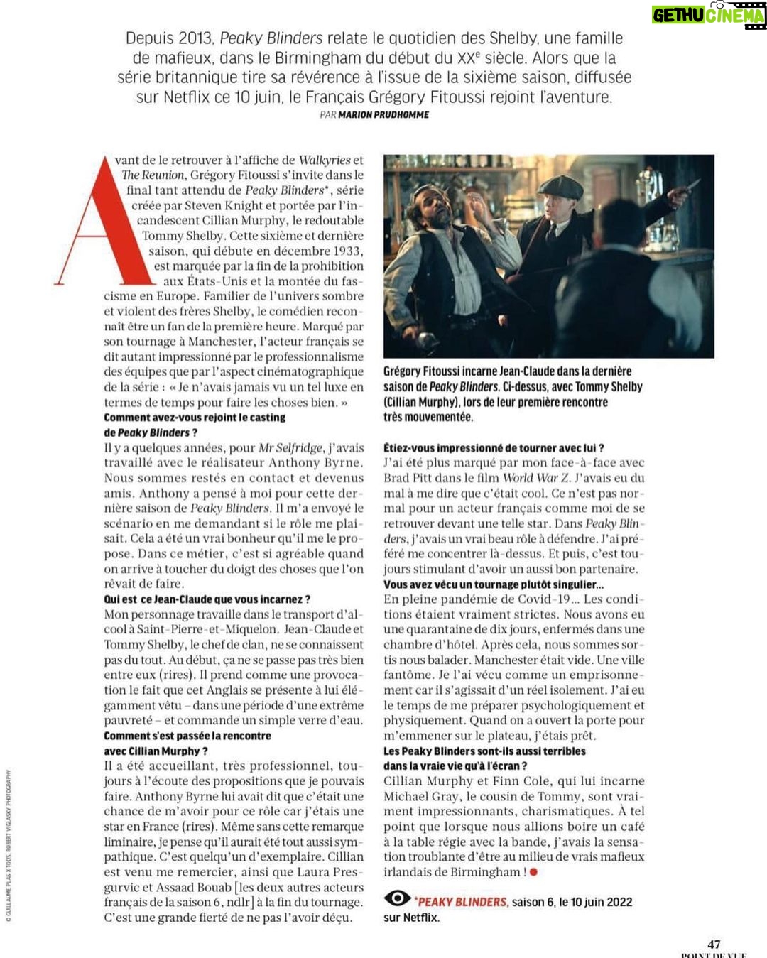 Grégory Fitoussi - 2.3K Likes - Le 10 juin sur @netflix Thank you again @antobyrne75 for this amazing experience 🙏🏻🥰 #byorderofthepeakyblinders @pointdevue @eleonore.heuze @neialiabieva @tods @aless_gerla @futur.mgmt @agencefrenchlights @walterchiapponi @guillaume_plas @peakyblindersofficial