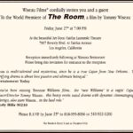 Greg Sestero Instagram - It all started with this invitation to a premiere in Los Angeles. A movie with “passion of Tennessee Williams” 🏈 We are celebrating The Room this month with live nationwide screenings + launching a new Alien movie #ForbiddenSky click link in bio 🥄 swipe for more ▶️ #theroom #ufo #roswell