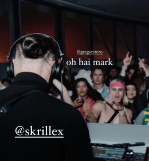 Greg Sestero Instagram - Oh, hi @skrillex! What a Halloween party 💀