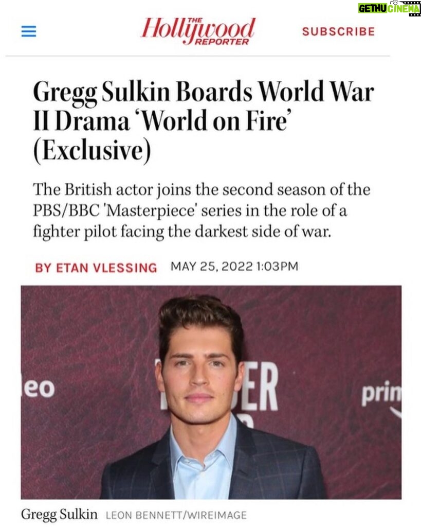 Gregg Sulkin Instagram - I am such a big fan of this show. Being Jewish, this means a lot to my family and I. So honored to join this terrific cast.
