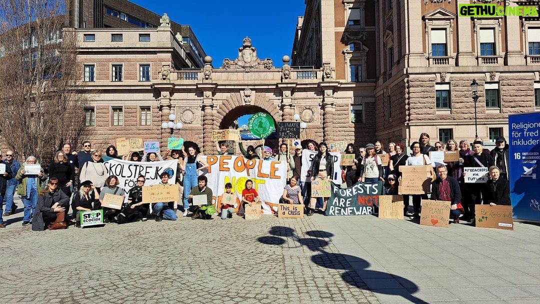 Greta Thunberg Instagram - Climate strike week 244. #FridaysForFuture #ClimateStrike Parliament House, Stockholm