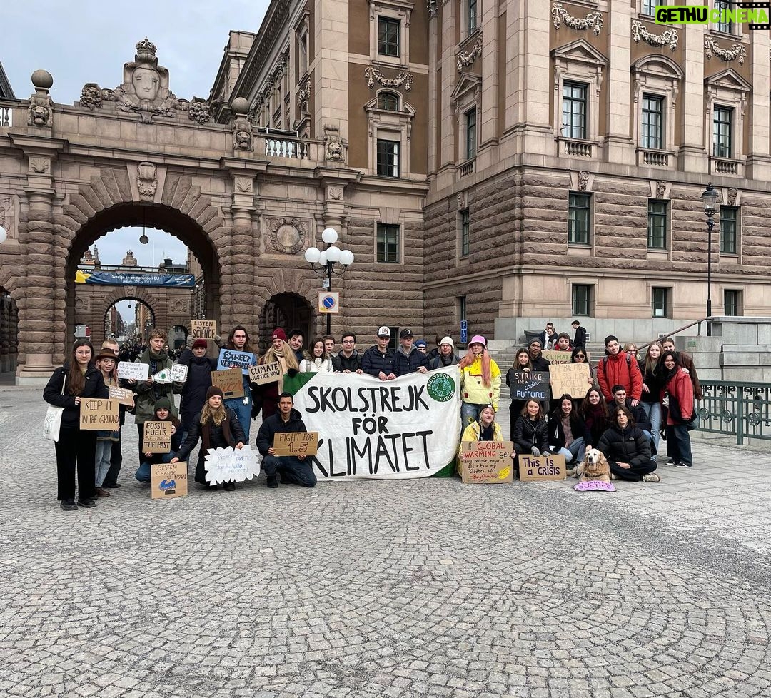 Greta Thunberg Instagram - Climate strike week 240. #FridaysForFuture #ClimateStrike #TomorrowIsTooLate #StopWillow #NoMoreDrilling Parliament House, Stockholm