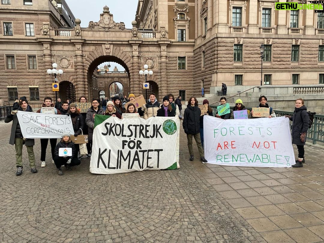 Greta Thunberg Instagram - Climate strike week 235. #FridaysForFuture #ClimateStrike #PeopleNotProfit Parliament House, Stockholm