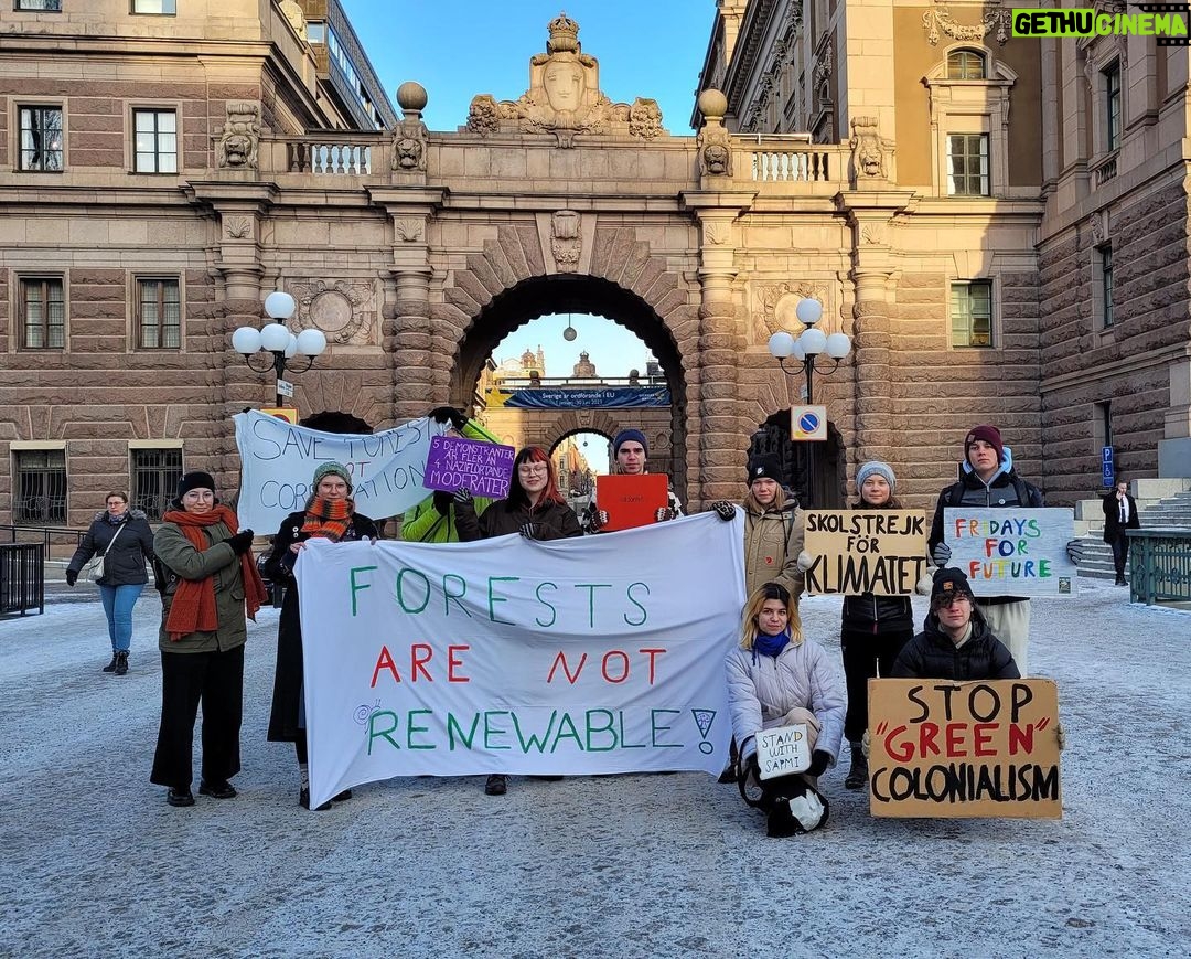 Greta Thunberg Instagram - Climate strike week 233. #FridaysForFuture #ClimateStrike #ForestsAreNotRenewable Parliament House, Stockholm