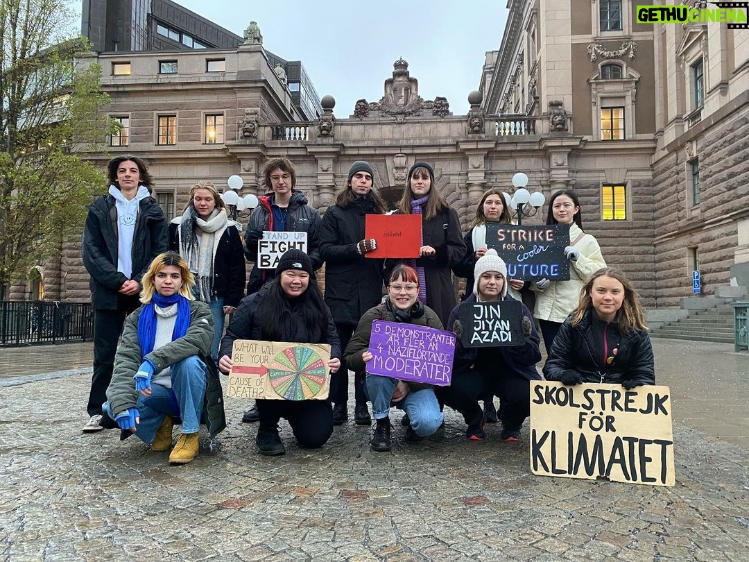 Greta Thunberg Instagram - Climate strike week 224. #FridaysForFuture #ClimateStrike #PeopleNotProfit Parliament House, Stockholm